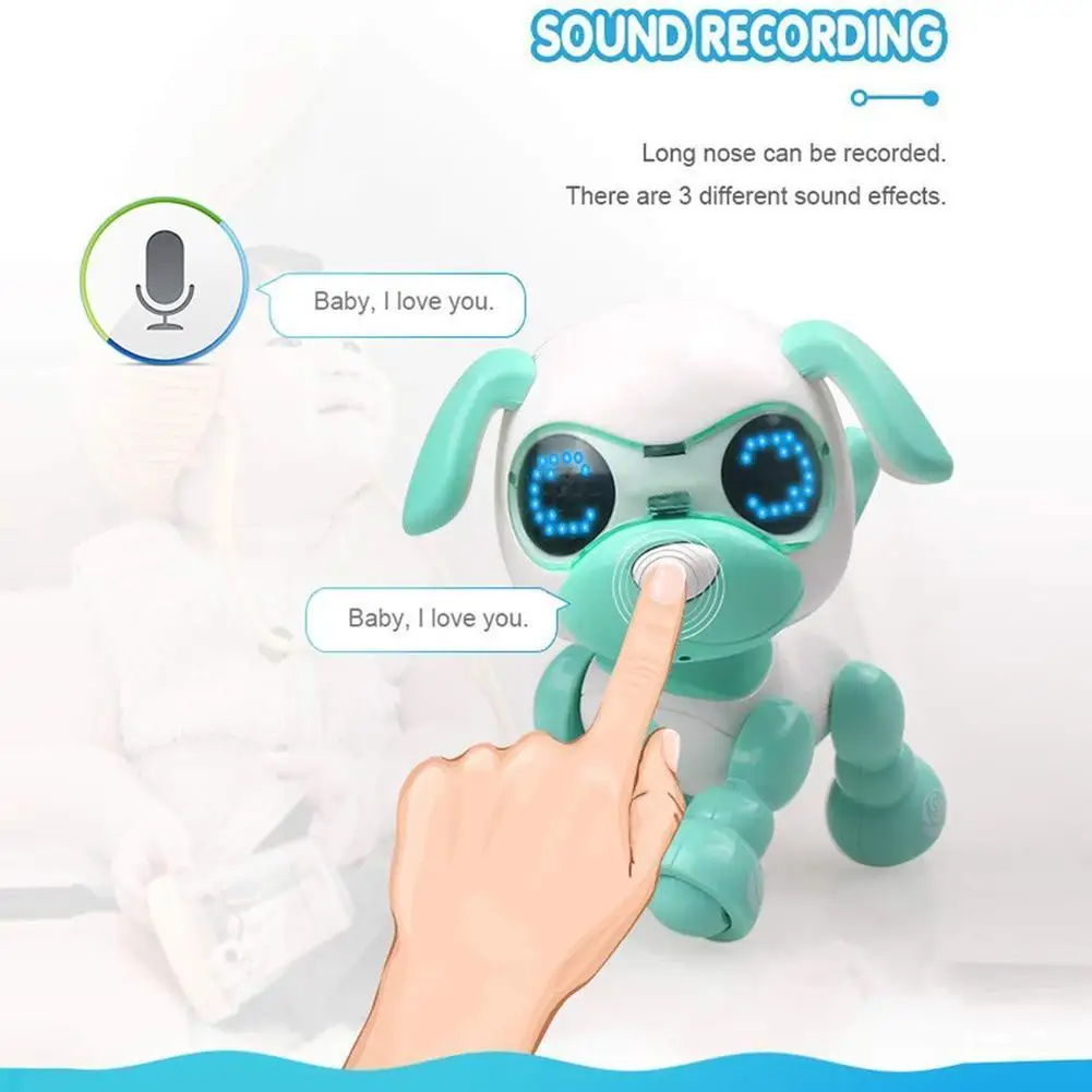 

Puzzle Pet Dog Recording Voice Changing Robot Dog Interactive Playmate Pocket Children's Toy