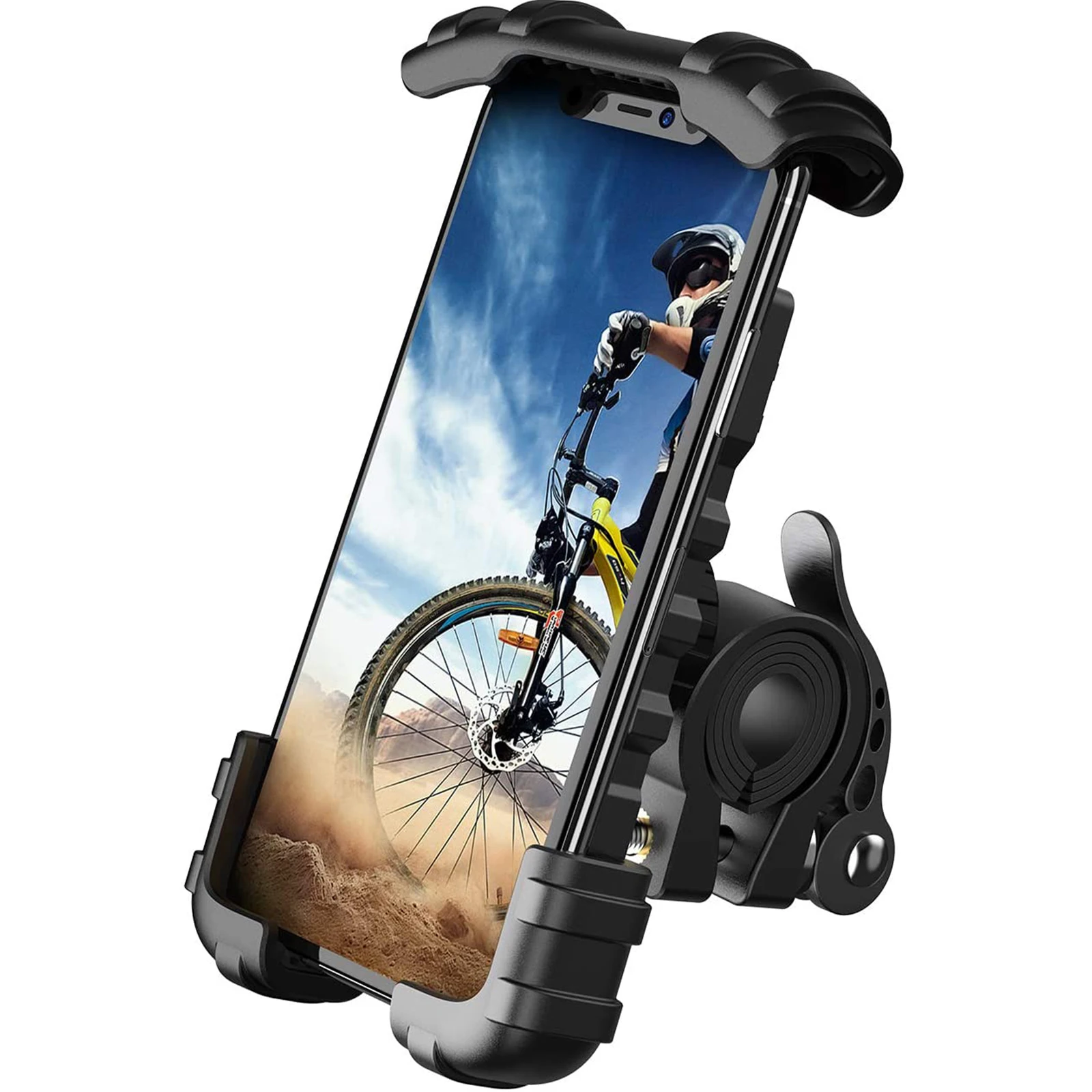 

Bike Phone Holder Motorcycle Phone Mount - Lamicall Bicycle Handlebar Cell Phone Clamp Scooter Phone Clip