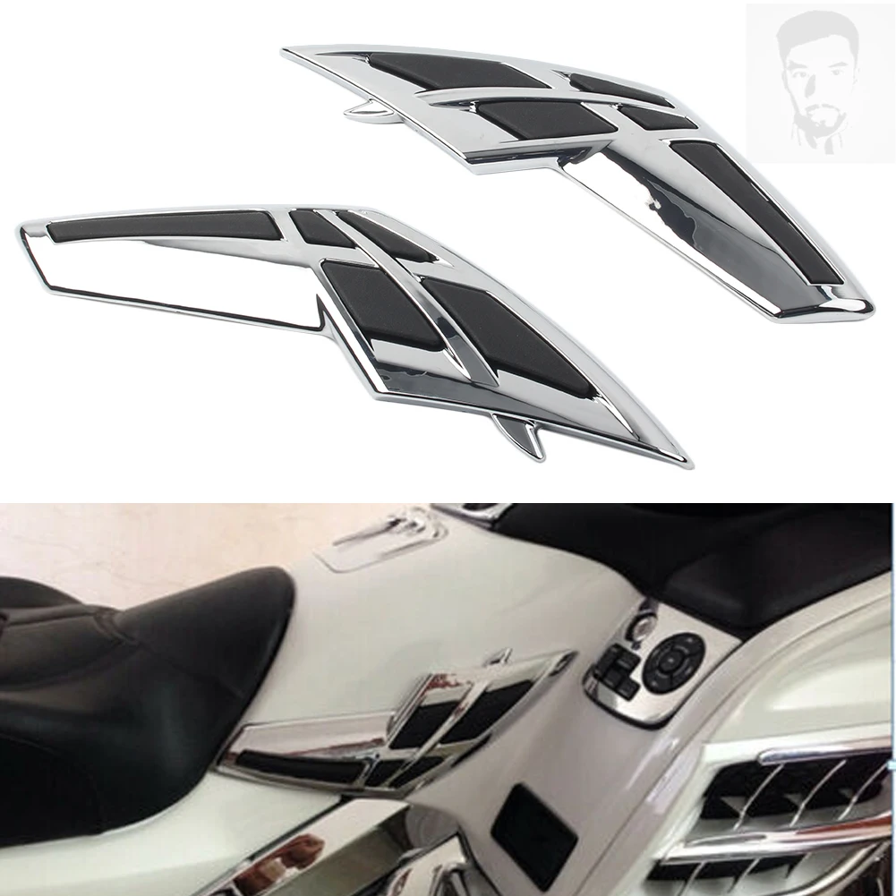 

2pc Motorcycle Chrome Fairing Tank Trim For Honda Goldwing GL 1800 2001 2002 2003 2004 2005 2006 2007 2008 2009 2010 2011 ABS
