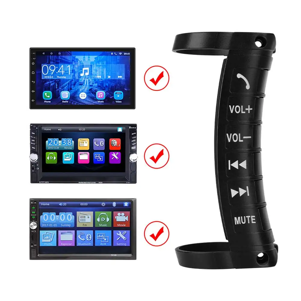 Автомобильный руль управления DVD 2din android окно Bluetooth кнопка универсальный беспроводной руль дистанционного управления костюм 7018b - Цвет: control