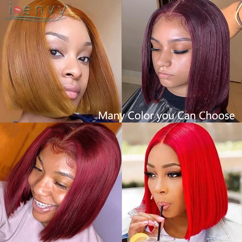 

Transparent Lace Burgundy Lace Front Wig Blonde Colored lace front Human Hair wig Brazilian Red Lace Front Wigs For Women Remy