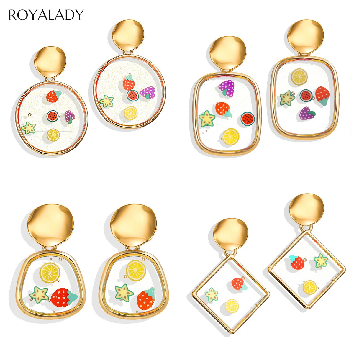 Милый фруктовый акриловое волокно 2019 женские серьги в Корейском стиле Модные