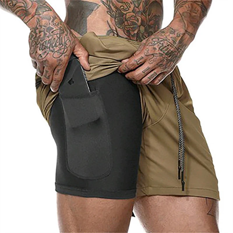 

2021 new men's outdoor running sports fitness shorts breathable and quick-drying casual high-quality men's summer shorts