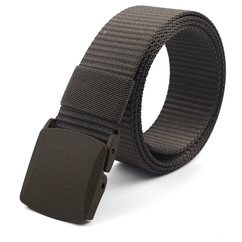

Men's Wearable Nylon Training Waist Belt Waistband Outside With Plastic Buckle Combat Belts Fashion Men Canvas Waist Strap