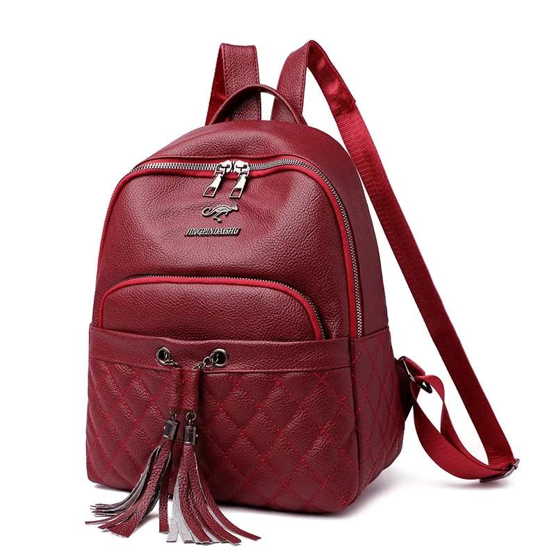 

2022 Новый Модный женский рюкзак высокого качества из искусственной кожи, студенческий рюкзак на одно плечо, брендовый дизайнерский Дамский ...