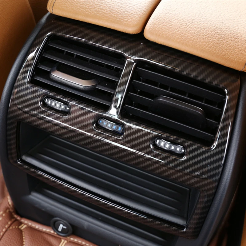 

Car Rear Seat Air Conditioner Outlet Protection Cover Decoration Sticker For BMW 5 Series 528 530 G30 Car Styling Accessories