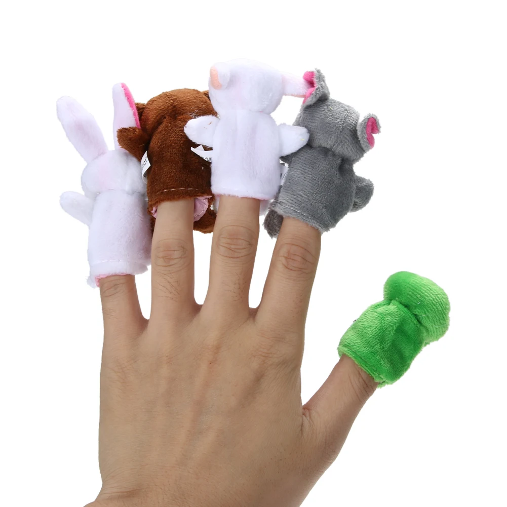

Chinese Zodiac 12 Animals Finger Puppets Plush Toys Kids Baby Play Toys