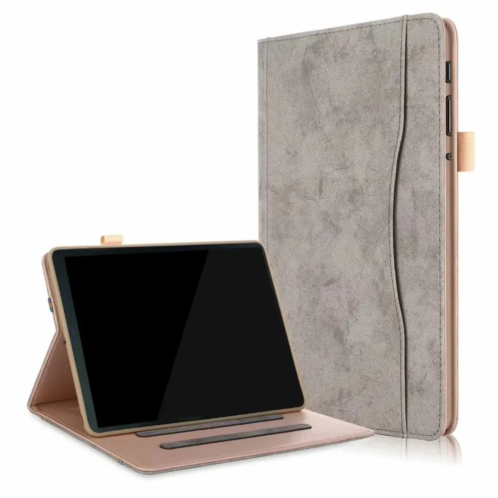 Чехол из искусственной кожи для samsung Galaxy Tab A 10,5 T590 T595 T597 SM-T590 SM-T595 Smart Cover для samsung Tab A 10,5 чехол - Цвет: gray