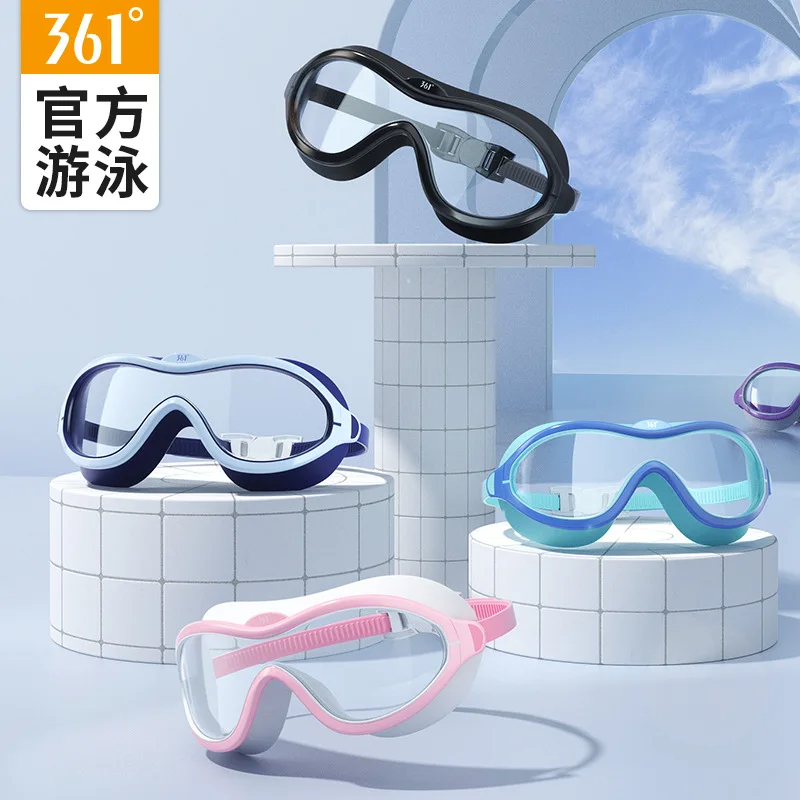 

361 женские мужские силиконовые профессиональные водонепроницаемые противотуманные очки для плавания с большим обзором очки для плавания с...