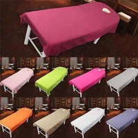 1pcs washed cotton skin friendly universal beauty salon massage bed sheet spa with holes dedicated sheets massages bedspread