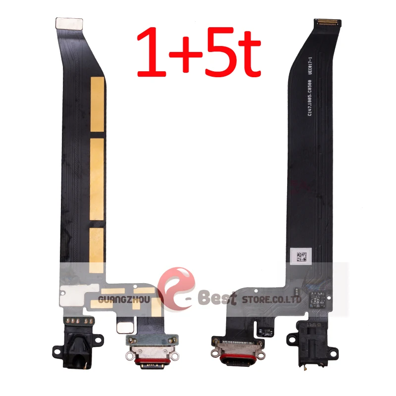 For One Plus 5t Высокое качество для OnePlus one, два, три, пять, один плюс 1, 2, 3, 5, T, 6, 6t usb зарядный порт, док-станция, гибкий кабель, запчасти в сборе - Цвет: For One Plus 5t
