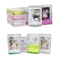3 inch sequin quicksand photo frame personality bedside table decoration photo album film bag for fuji instax mini1198 films