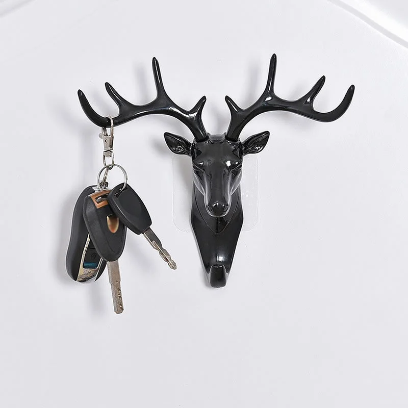 

Creative Hanging Deer Head Wall Hook Antlers for Clothes Hat Scarf Key Deer Horns Hanger Rack Wall Multi-Purpose Hooks Supplies