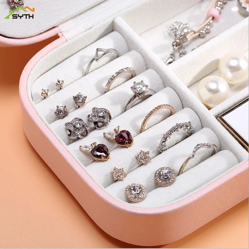 Органайзер для косметики двойная шкатулка хранения ювелирных изделий корейский