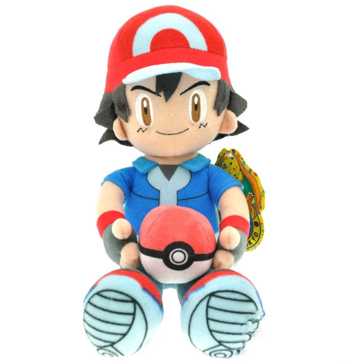 TAKARA TOMY Покемон 33 см Япония мультфильм аниме пепел Кетчум Мягкие плюшевые игрушки покемон плюшевые куклы игрушки подарки для детей