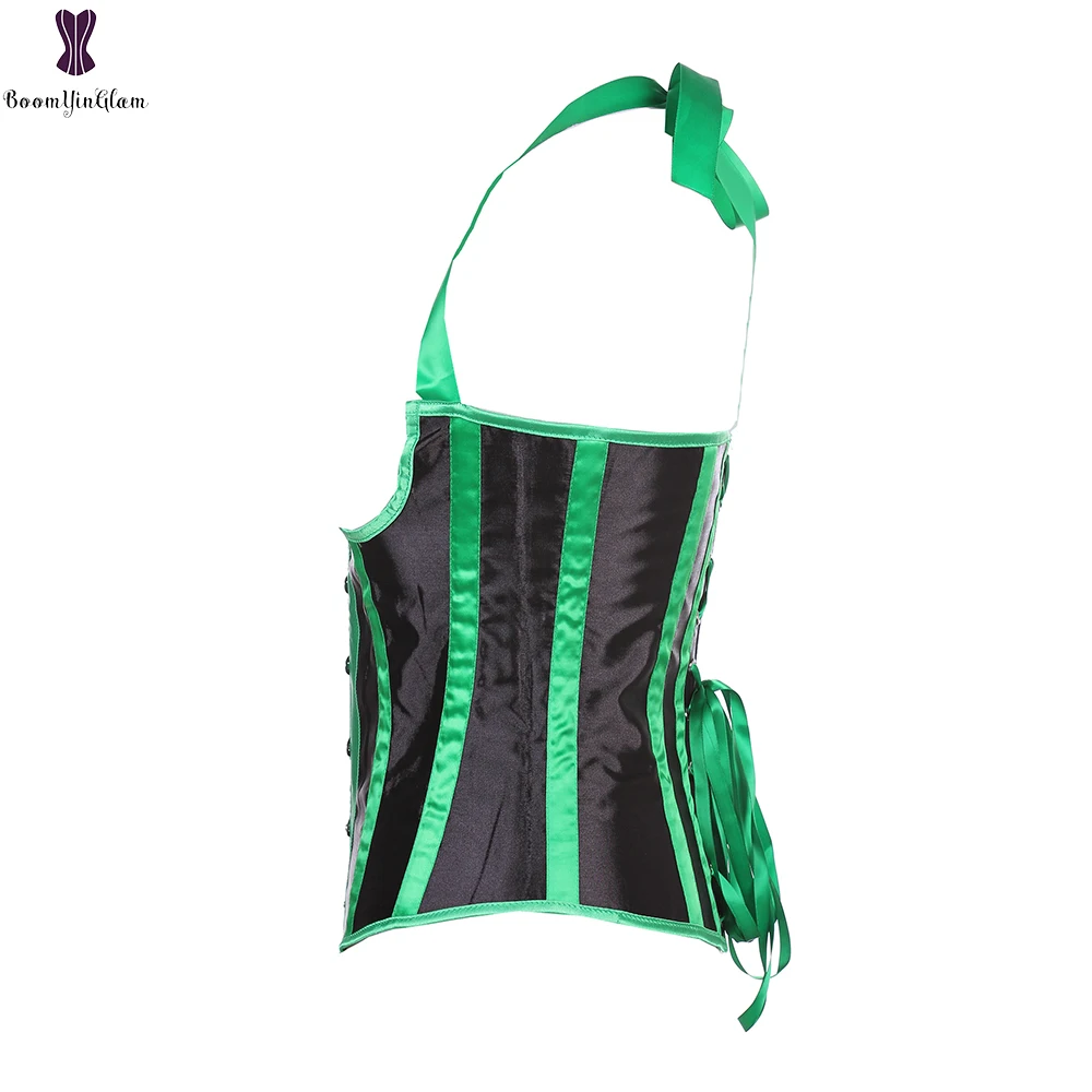 Сатиновые полосатые Корсеты размера плюс корсет для талии Корректирующее белье