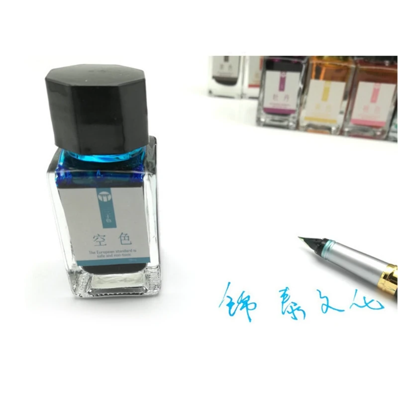 

20 Colors Pen Inks Liquid Bottled Product Non-carbon Calligraphy Ink Set for friends Colored Stationery Fans
