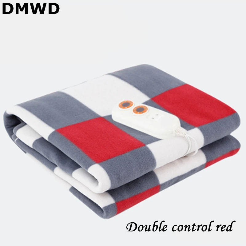 Double control red DMWD безопасность электрическое отопление одеяло термостат двойное управление Регулируемый Теплый мягкий коврик для тела теплый плюшевый ковер быстрый нагрев - Цвет: Double control red