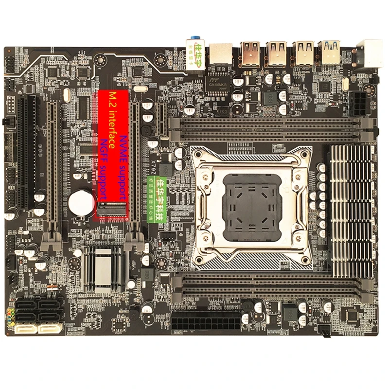 X79Z LGA2011 Socket Standard-ATX Moterboard SATA3 HDD M.2 NVME SSD Support 4 DDR3 1866 1600 1333 MHz Memory RJ49 Gigabit Network |
