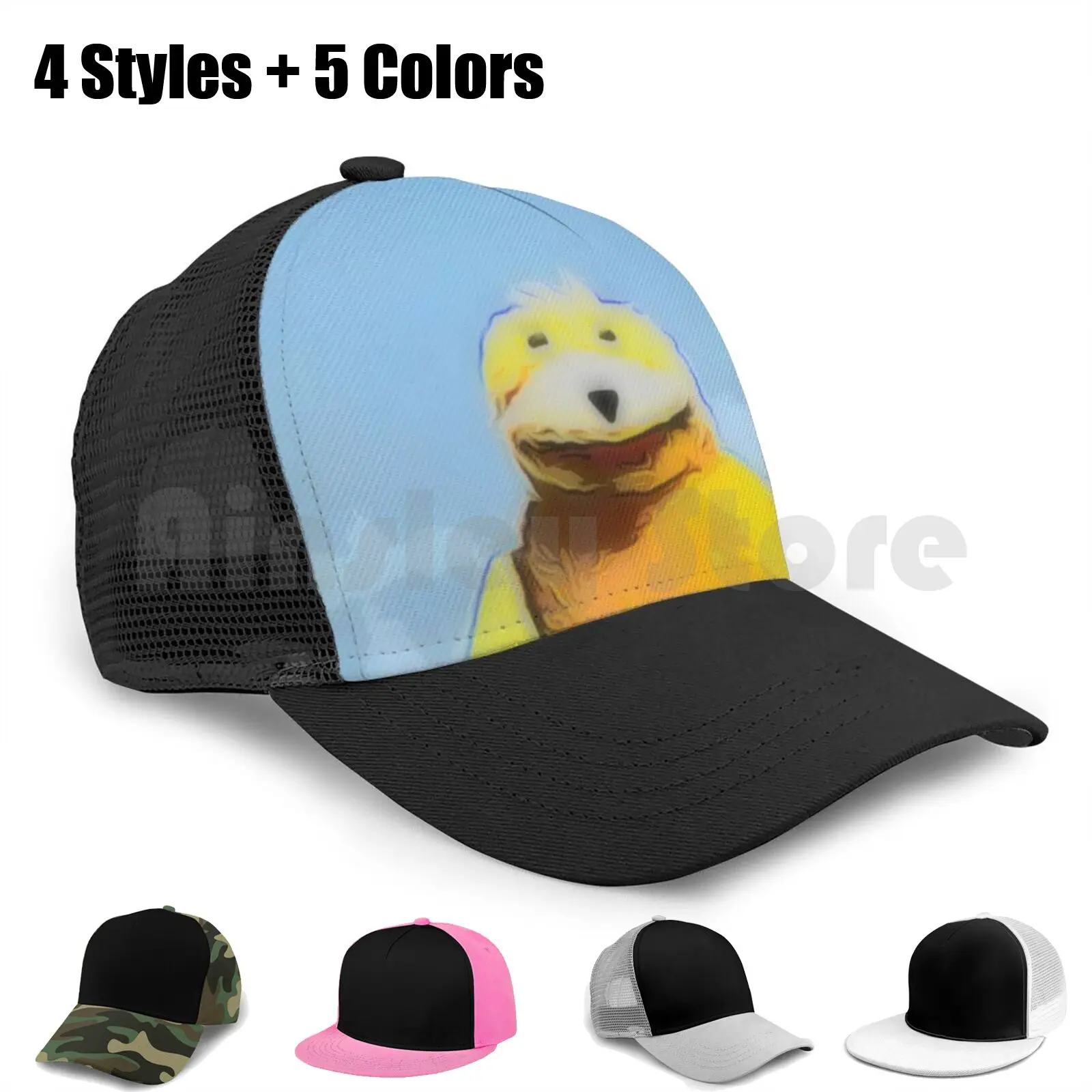 

Flat Eric Baseball Cap Unisex Mesh Casual Print Adjustable Music Dance Techno Decks 90S Nineties 1990S Puppet Teddy Flat Eric