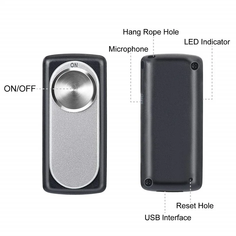 Браслет для записи голоса и аудио 4 Гб 70 часов|Цифровые диктофоны| |