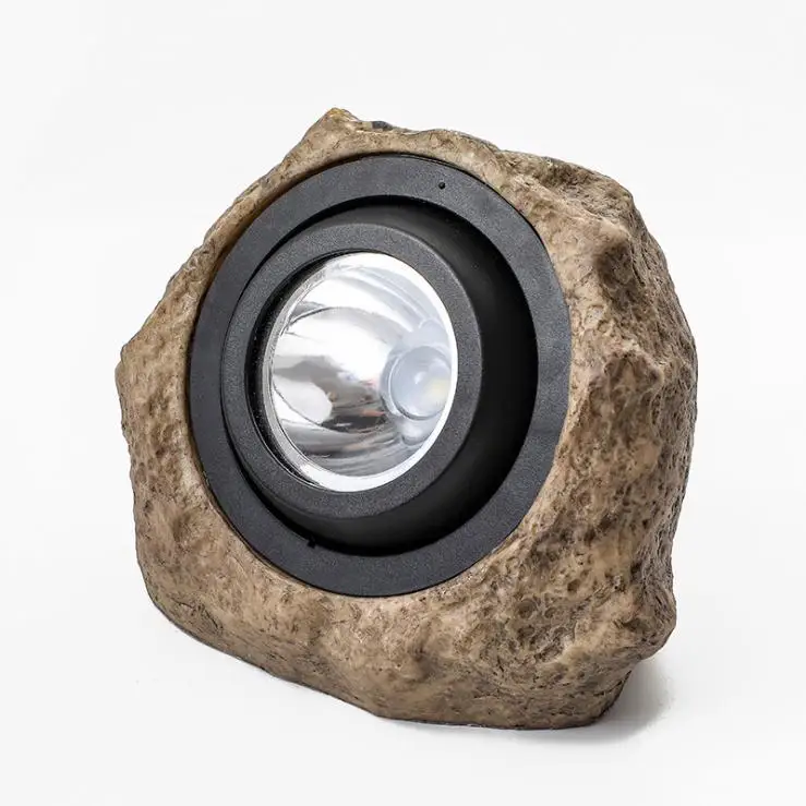 

Outdoor Solar Spotlight Simulation Stone Flood Light LED Landscape Courtyard Light White Warm Adjustable