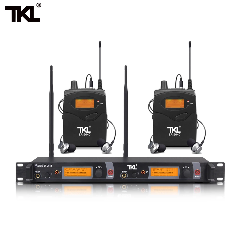 

TKL ER-2040 In-ear Monitoring Professional True Diversity UHF in Ear Monitor System Dual Channel Monitoring