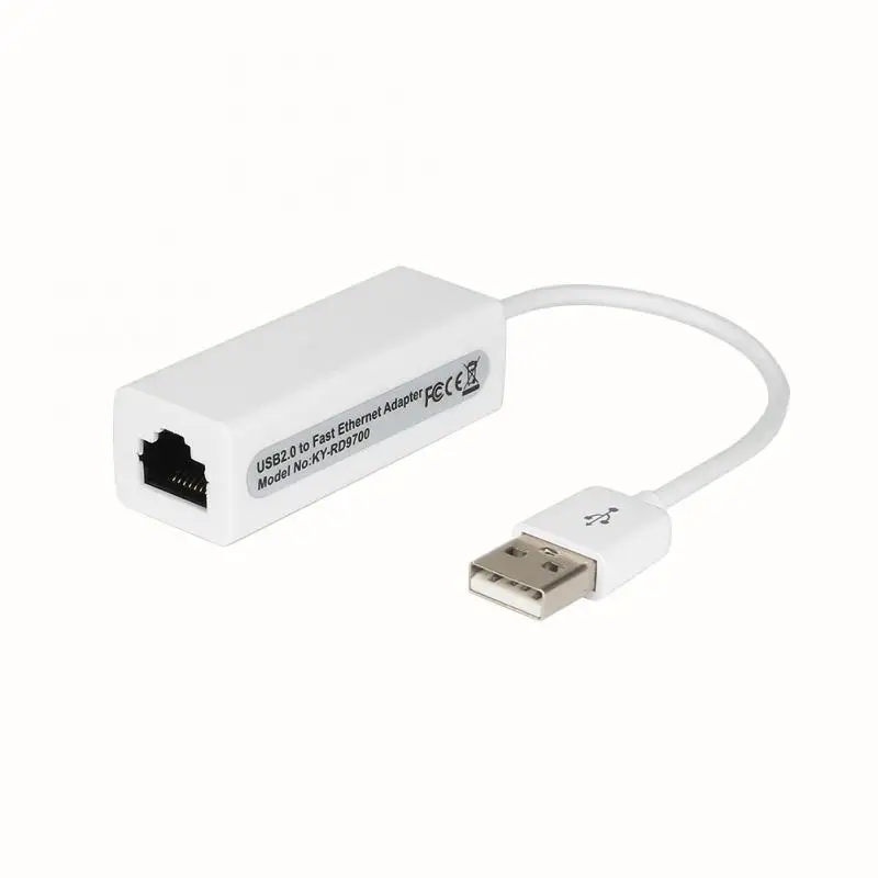 

10Mbps USB2.0 To RJ45 Adapter USB Ethernet Adapter Network LAN Card Super Speed For Windows 7/8/10/XP RD9700 PC LAN Adapter