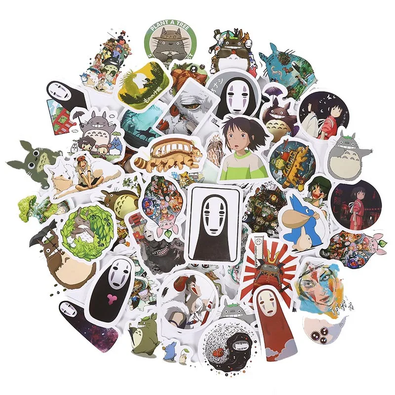 

50 шт. Мультяшные наклейки Totoro s скейтборд гитара Чемодан велосипед телефон ноутбук скейтборд шутка граффити Наклейка Детские игрушки