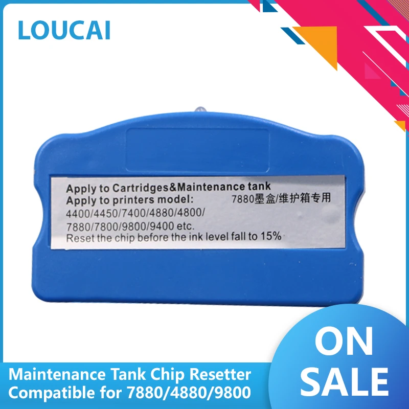 Caixa de Tinta Compatível para Epson Manutenção Tanque Chip Resetter Resíduos Stylus Pro 4400 4450 4000 7600 9600 4800 4880 7880 9880