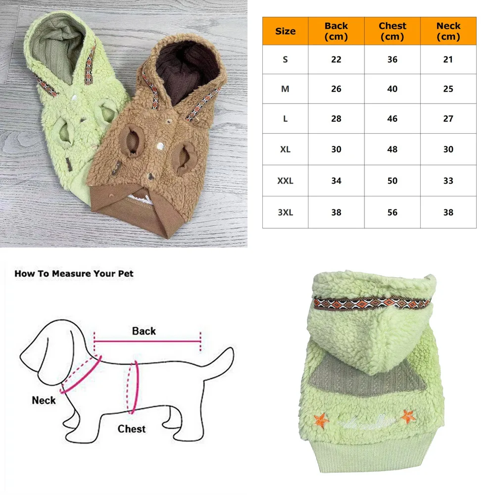 

Pet Dog Winter Coat Outfit Berber Fleece Dog Clothes Puppy Clothing Yorkie Pomeranian Shih Tzu Bichon Poodle Schnauzer Costume