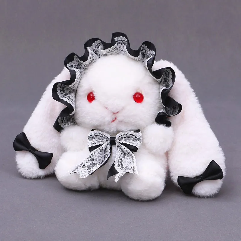 

Hand-Made Rabbit Package Lolita Xie Kua Bao Lo Mother Bag Cute Lori Rabbit Bear Doll Lace Bow Long Ear Rabbit Doll Messenger Bag