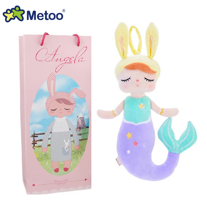 Metoo Русалка Анжела плюшевые куклы детские игрушки подарок кружевной кролик