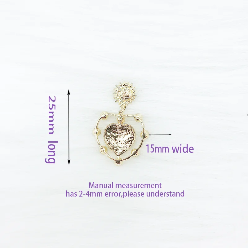 

Fashion Earrings Womens Unusual Trend Accessory Teens Hanging Glitter Korean Style Gothic Heart Type Stainless Steel Wholesale