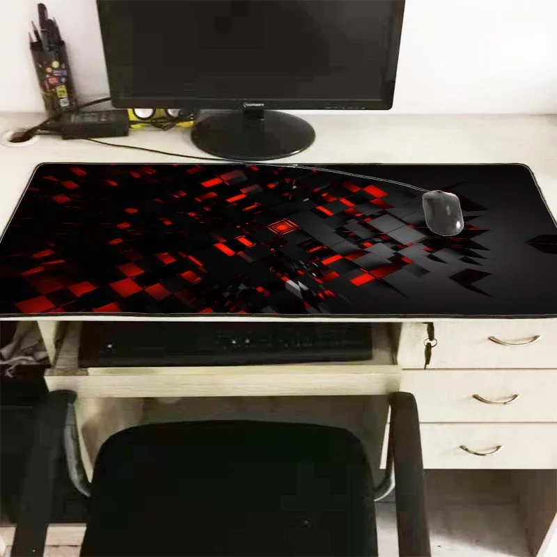 Mairuige персональный черный и красный 3D узор игровой фиксирующий край коврик для мыши большой компьютерный коврик для мыши Настольный коврик для CSGO DOTA