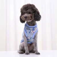 sun protection dog clothes cartoon simple puppy dog accessory pet vest sleeveless breathable summer clothes cat dog shirt xs 2xl