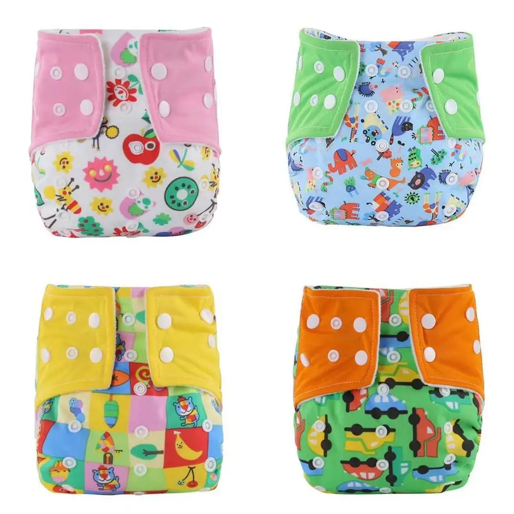 

4pcs/Lot Baby Cloth Diaper Cover Reusable Washable Nappies Eco-Friendly Training Pants Infant Underwear