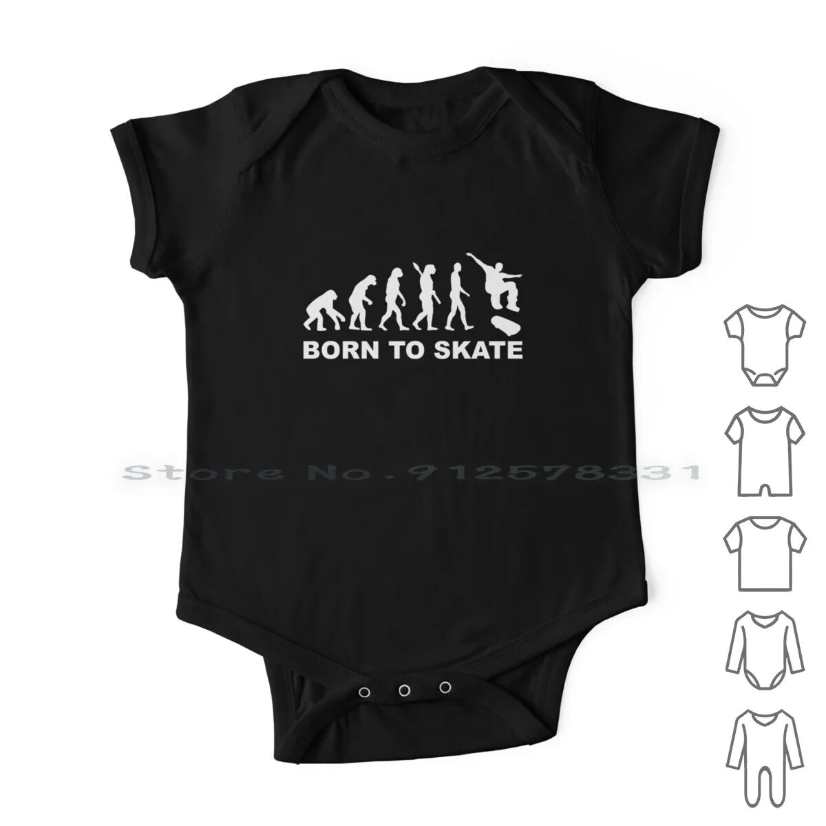 Evolution Skateboard Newborn Baby Clothes Rompers Cotton Jumpsuits Evolution Skateboard Born Skating Sports Infant Long Sleeve