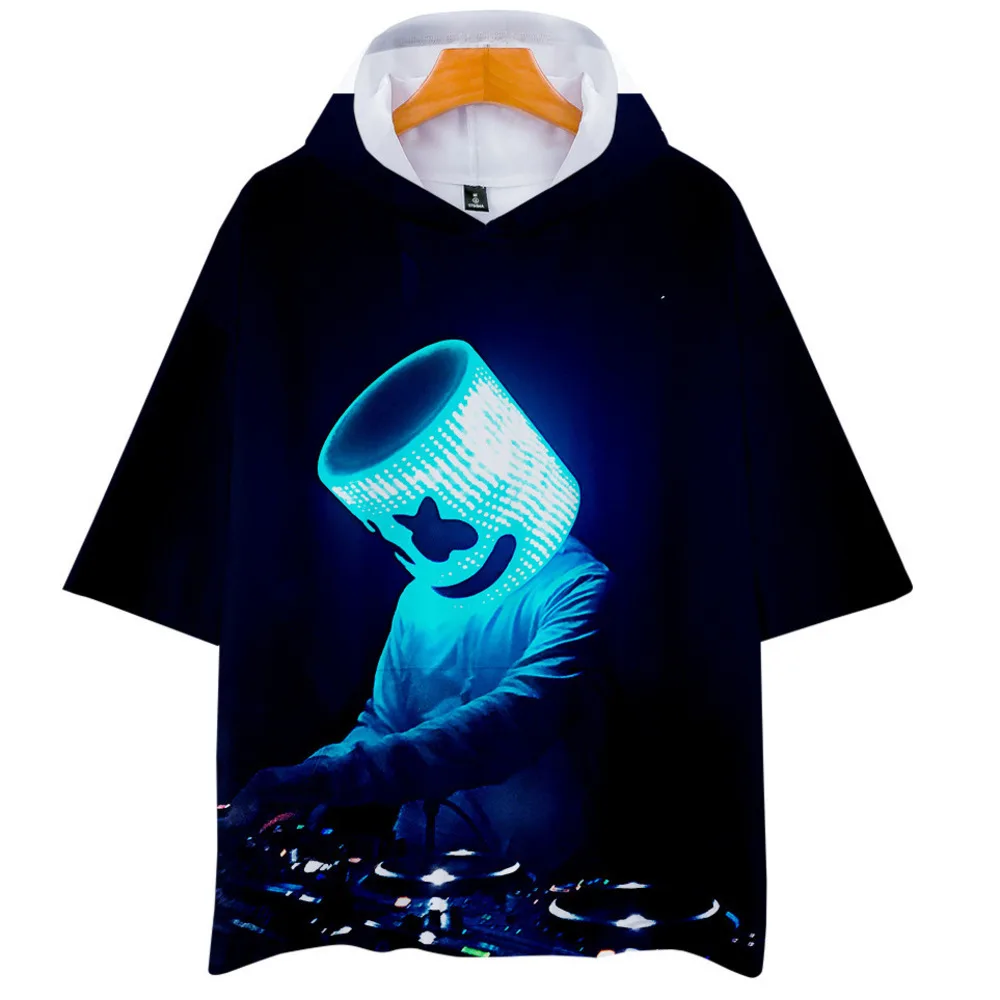 2019 3D цифровая печать с капюшоном для взрослых новый костюм Marshmello Dj свитер рубашки