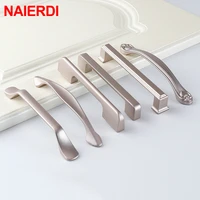 NAIERDI 10PCS Aluminum Alloy Pearl Nickel Cabinet Handles Drawer Knobs Kitchen Cupboard Door Pulls Furniture Handle Hardware
