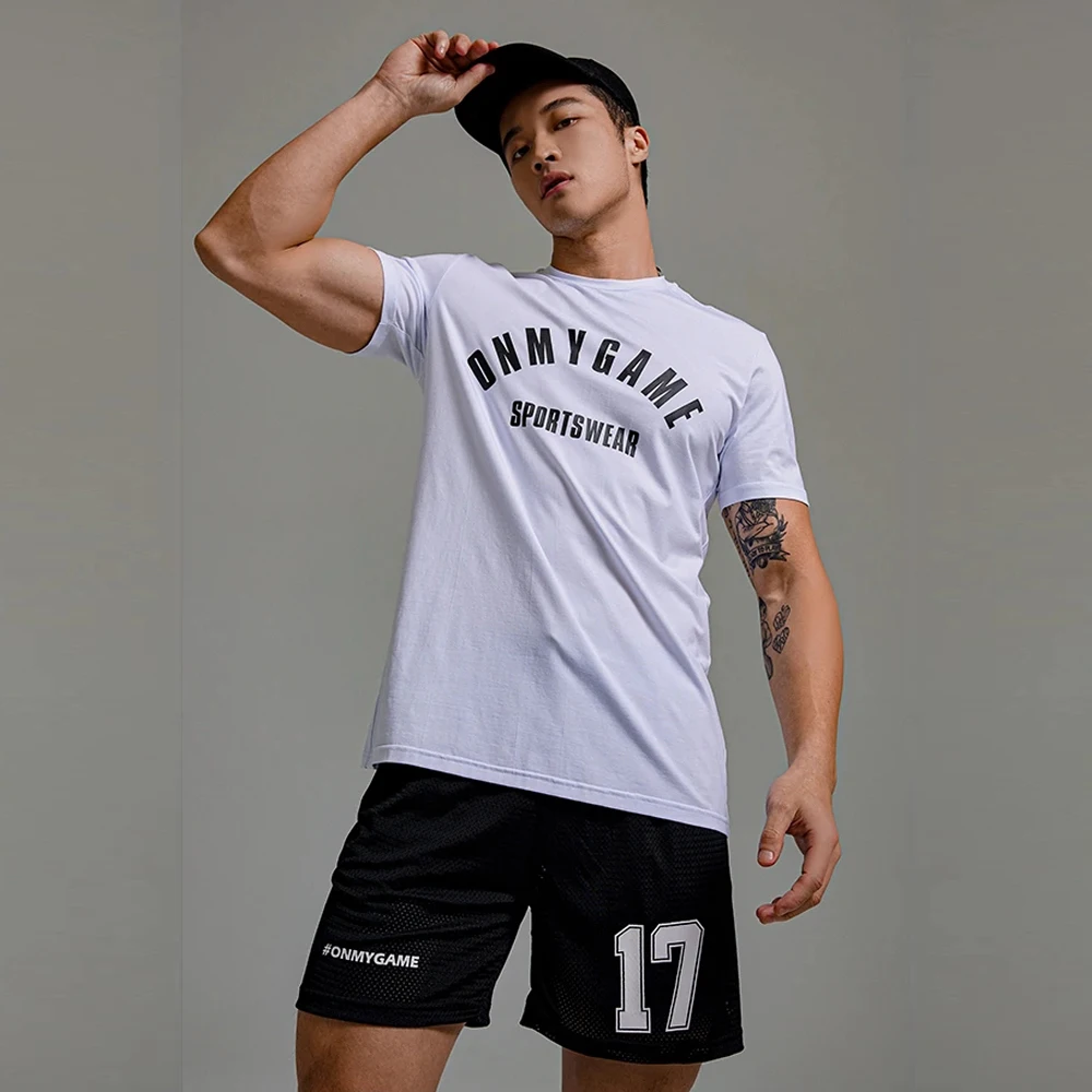 

Fitness training T shirt summer round collar men sports leisure breathable short sleeve T shirt gym workout quick dry short tees