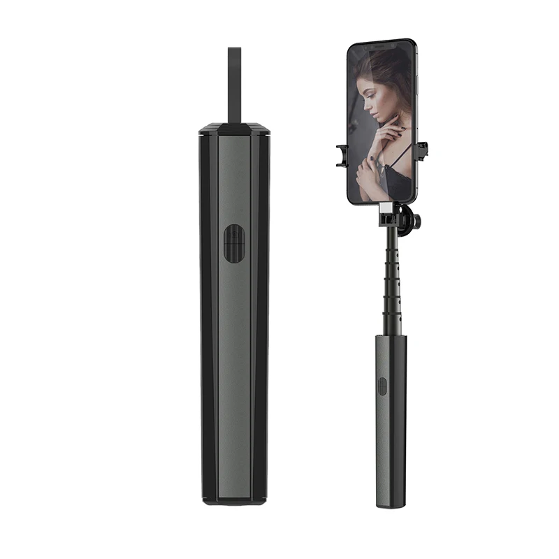 Беспроводная Bluetooth селфи палка портативная Встроенная мини скрытый держатель