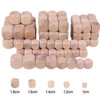 100 pcs 10mm 12mm 14mm 16mm 18mm 6 side wood dice with round corner blank for diy decorating craft projects kid toys board games