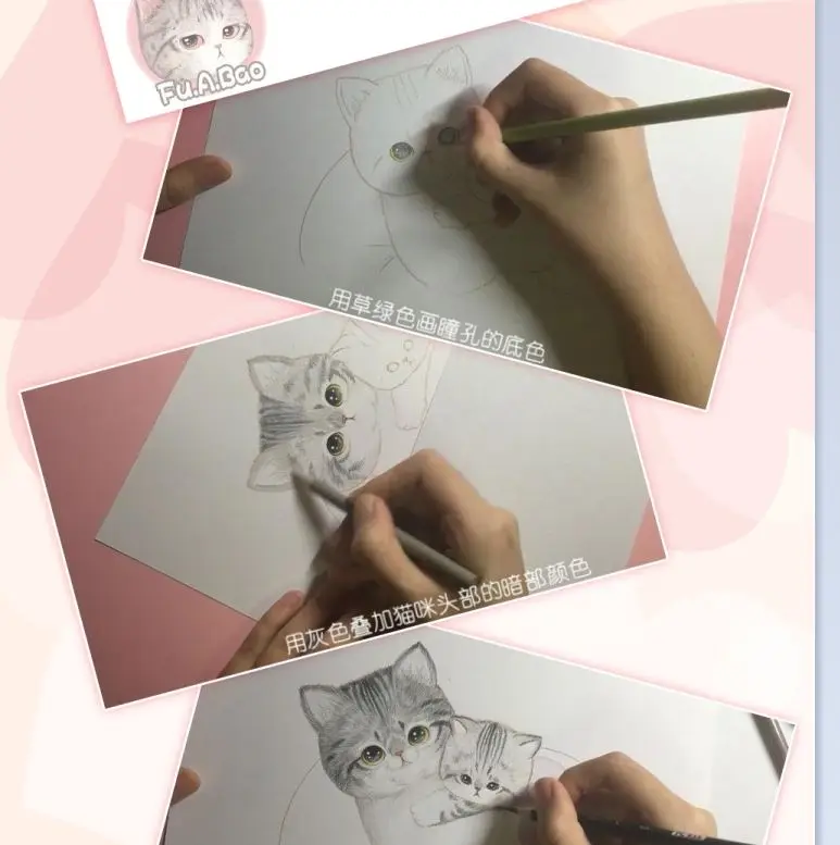 Как нарисовать kawaii cat учебник основной рисунок из мультфильмов милые книги |