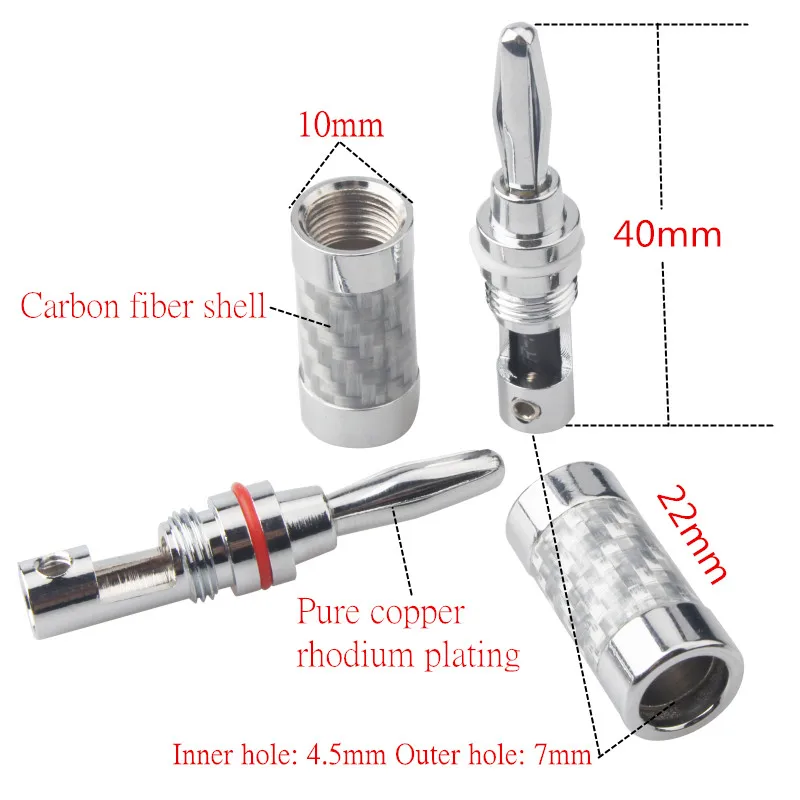 Высококачественная Черная/белая углеволоконная Чистая медь с родиевым