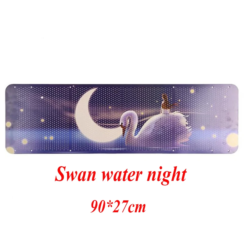 Swan water night Новая Домашняя крышка кондиционера Регулируемый, для ветрового стекла кондиционер Baffle щит ветровой направляющей месяц прямой анти-Ветер щит - Цвет: Swan water night
