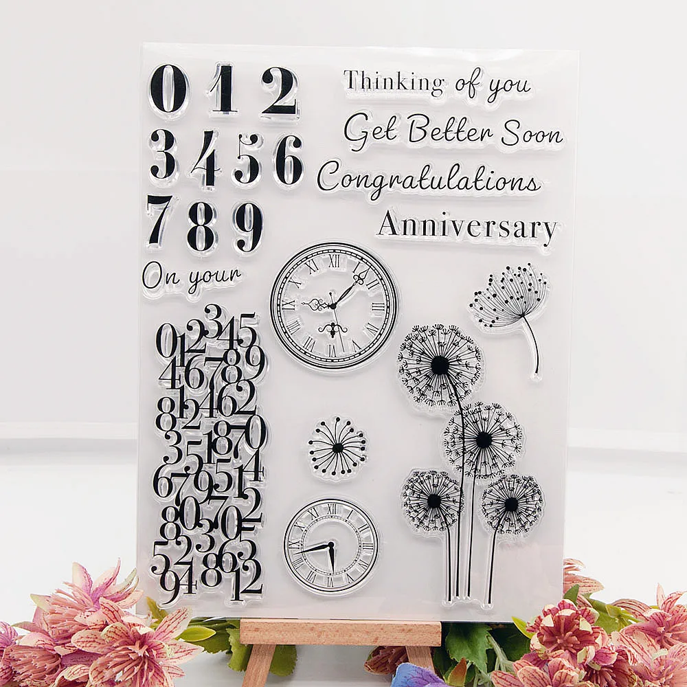 

15.5x20.5cm Dandelion Transparent Seal Clear Stamps Silicone Seal TPR Halloween Christmas Roller Stamps DIY Scrapbooking Card