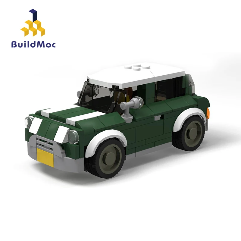 BuildMOC City Speed Champions Racers Match Сервисная станция 10242 Mini Cooper Technic строительные блоки