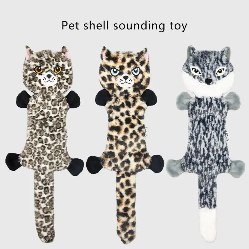 

Plush Dog Toys Squeaky Sound Puppy Chew Toy Interactive Cat Toys Fox Animal Shape Pet Dog Toys For Small Medium Dogs