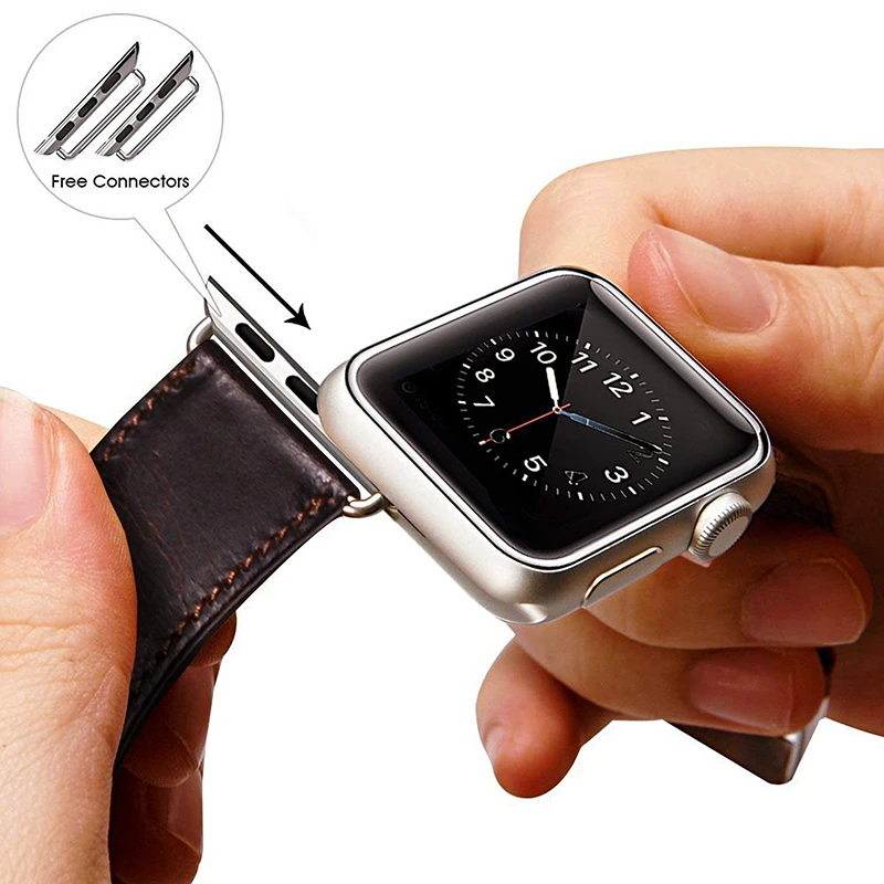 Ремешок из кожи Крейзи Хорс для Apple watch band 44 мм 40 38 42 сменный Браслет с